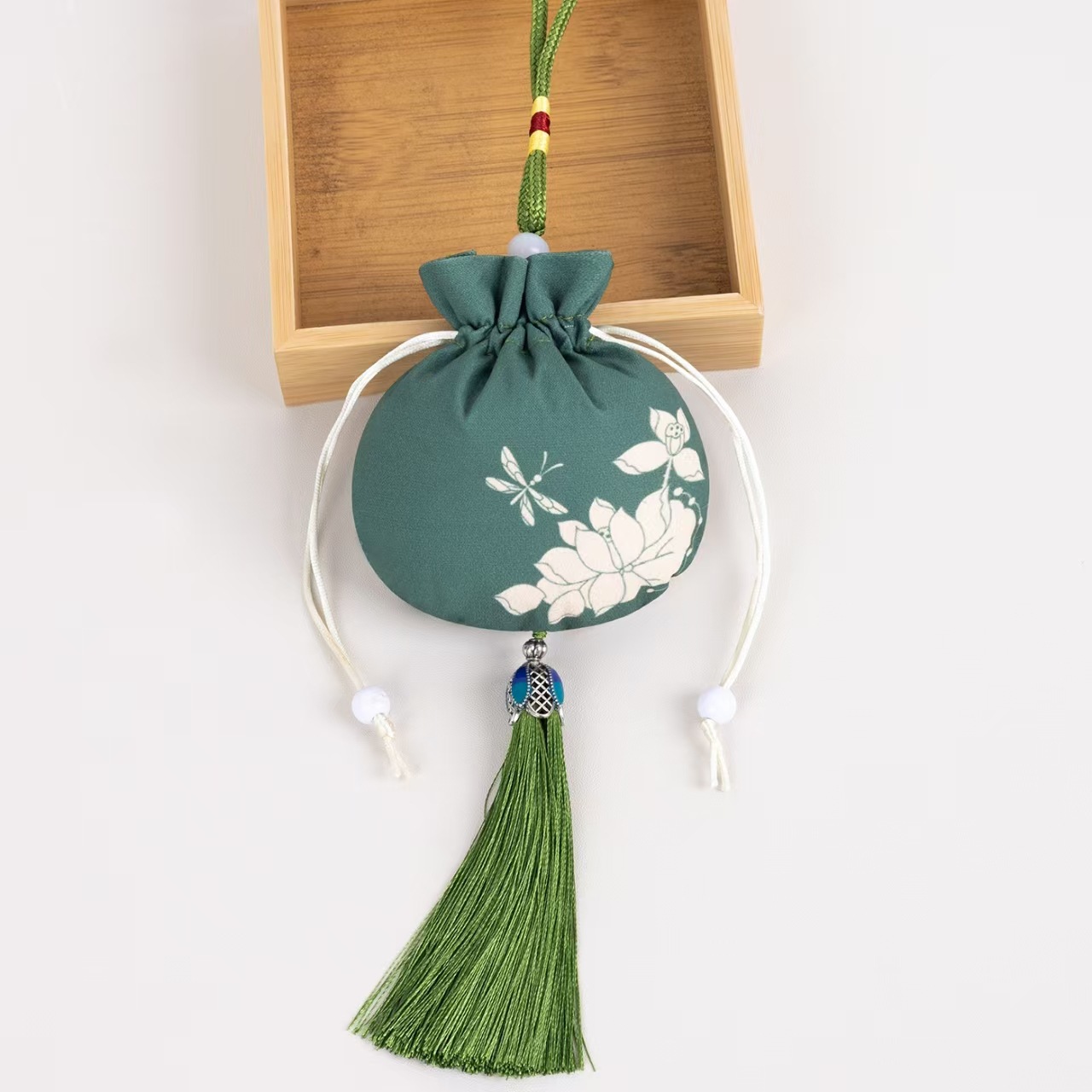 Picture of Qinggeng Dragon Boat Festival sachet empty bag antique embroidery printing purse portable decorative pendant sachet Hanfu sachet