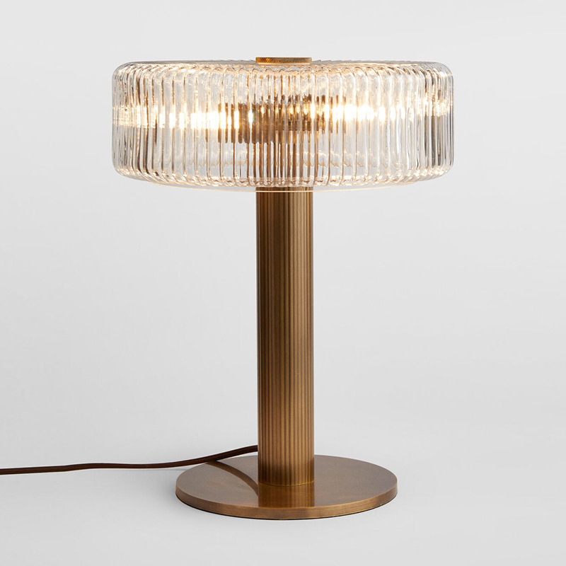 Post-modern simple creative glass table lamp high-end feeling Nordic light luxury designer living room bedroom bedside decorative lamp