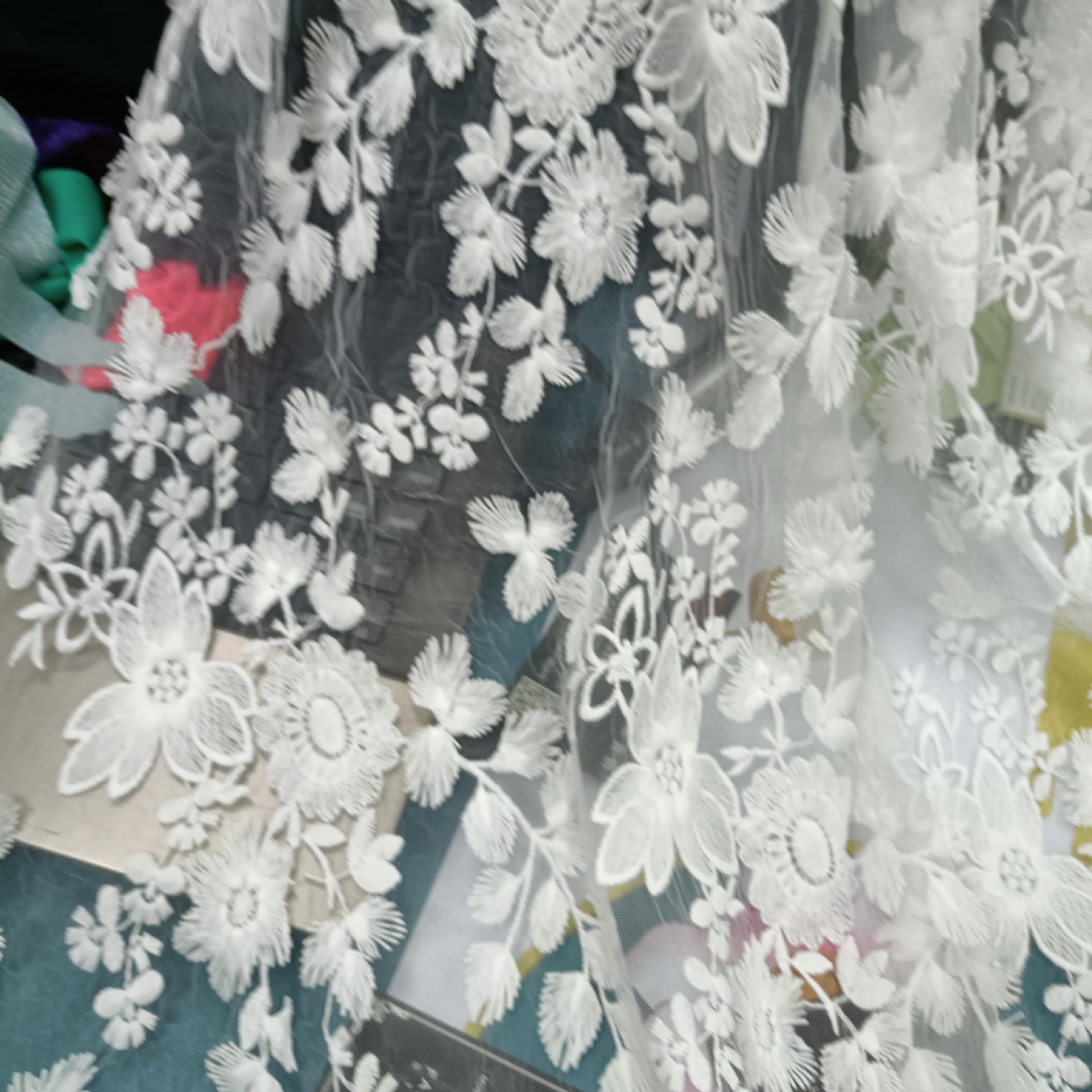 Picture of Water soluble milk silk fabric 3D three-dimensional mesh lace accessories handmade DIY clothing clothing fabric