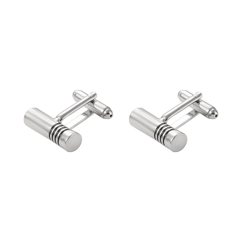 European and American New Products, Simple and Fashionable Men's Business Alloy Cufflinks, French Shirt Striped Cuff Nails, Amazon Ready Stock