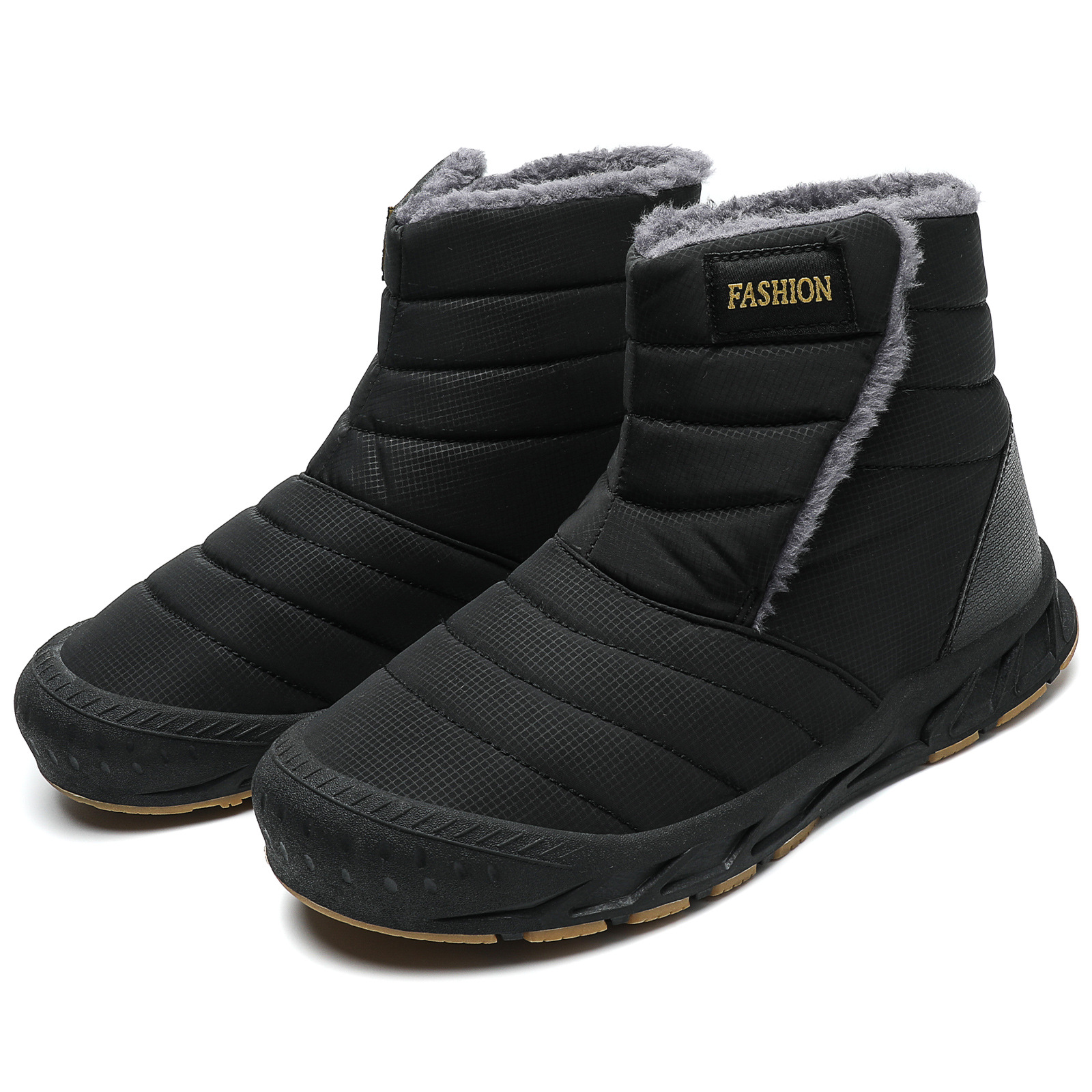 Snow Boots Winter Cross-border Warm Outdoor Couple's Cotton Shoes Casual Hiking Cotton Shoes Non-slip Wear-resistant Waterproof fleece-lined