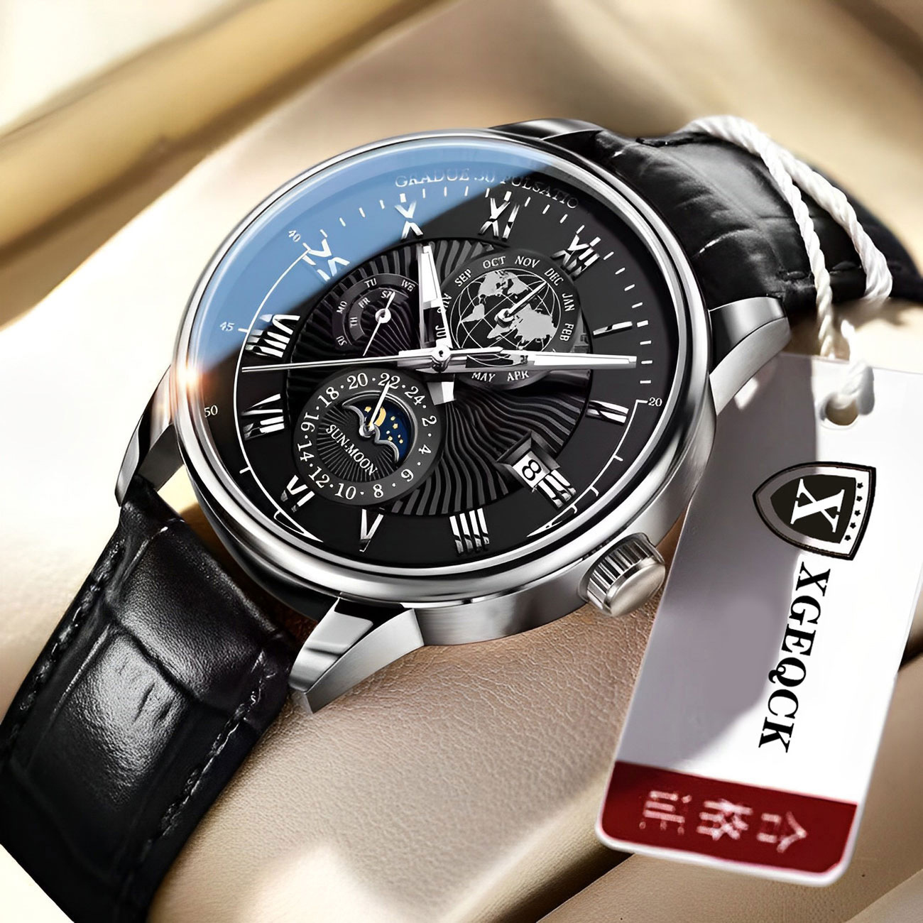 Picture of Watch Men's Top Ten Swiss Automatic Watch Waterproof Luminous Mechanical Belt Quartz Watch Genuine Business Watch