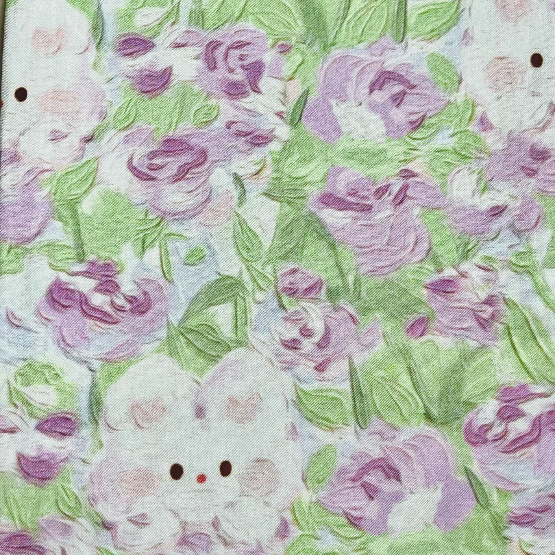 Picture of Oil painting style cotton twill fine sail 1.5 meters wide one meter price bag coat vest handmade DIY fabric