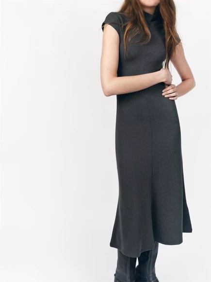 2025 Spring New Women's European and American Style French Fashion Multi-Color Selection Soft and Comfortable Sleeveless Off-Shoulder Dress