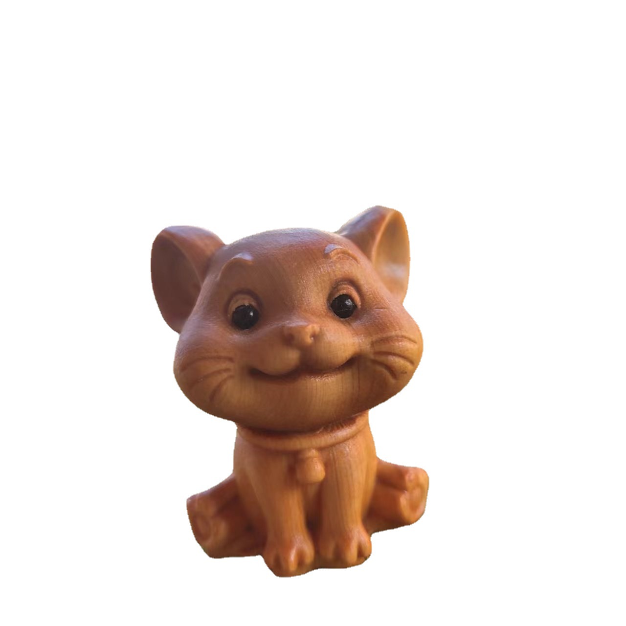 Picture of Thuja Wood Carving Zodiac Handhandle Cute Small Animal Desktop Ornaments Crafts Birthday Gift Pendant