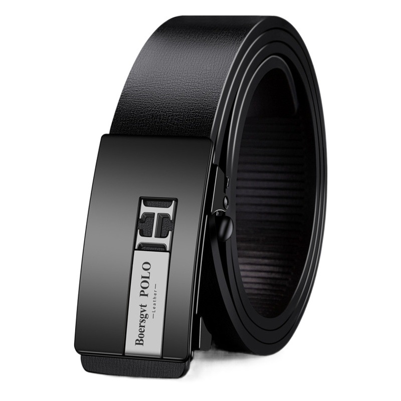 Paul men's belt new leather toothless automatic buckle casual business young Joker factory wholesale