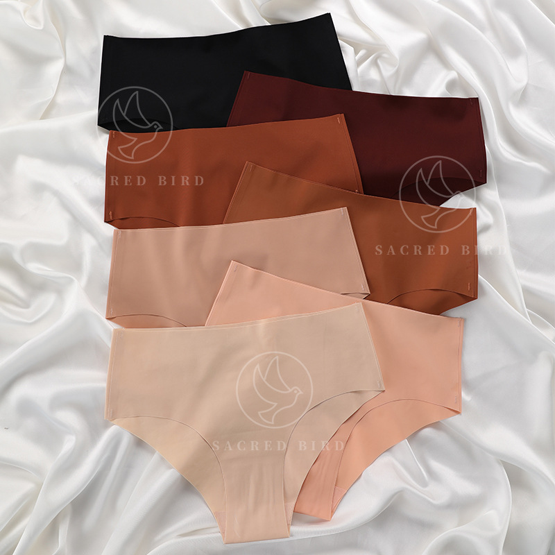 XXL & XXL European and American plus size seamless one-piece sports underwear mid-waist cotton crotch breathable women's briefs