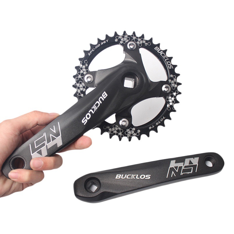 Mountain Bike Crank Square Hole Aluminum Alloy 104Bcd Ultra-Light 170mm Chainring 32-42t Positive and Negative Chainring