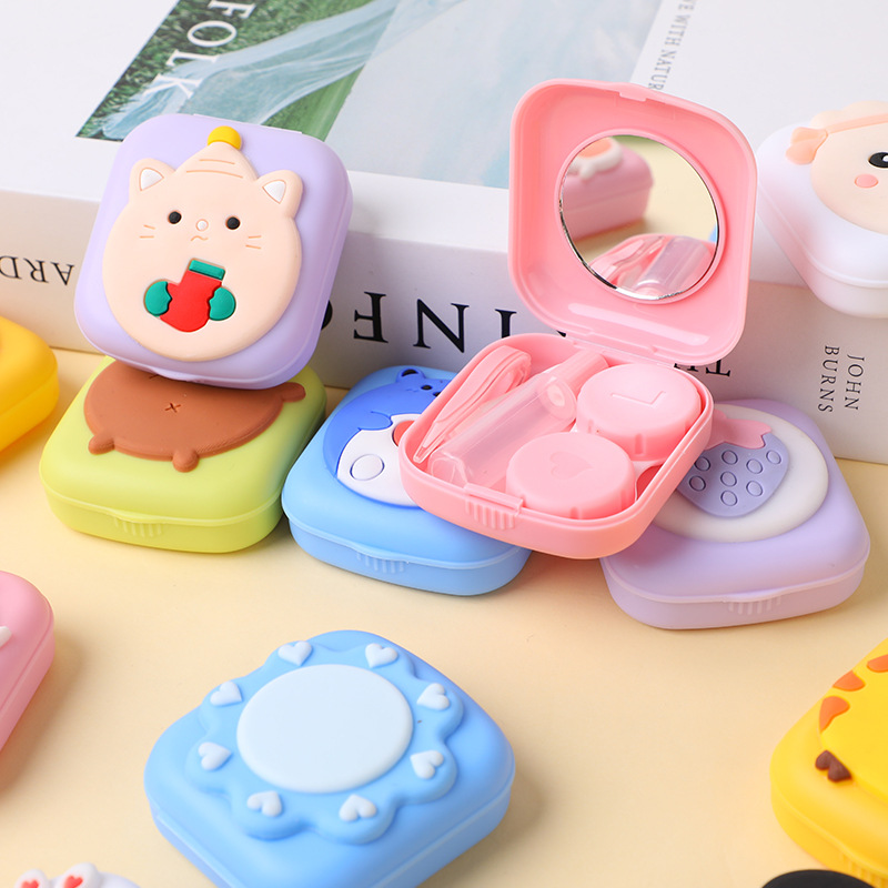 Picture of Creative cute girl Heart star moon box glasses case cartoon contact lens myopia couple box beauty contact double box