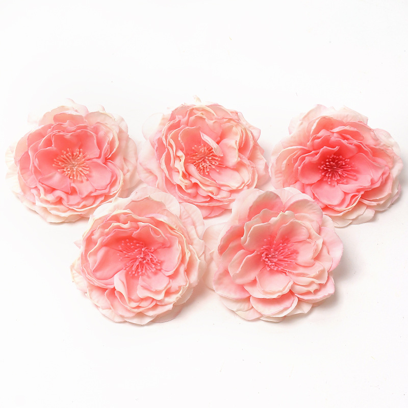 Picture of Pink simulation flower wedding shooting props handmade DIY hair accessories decoration Amazon flower box material