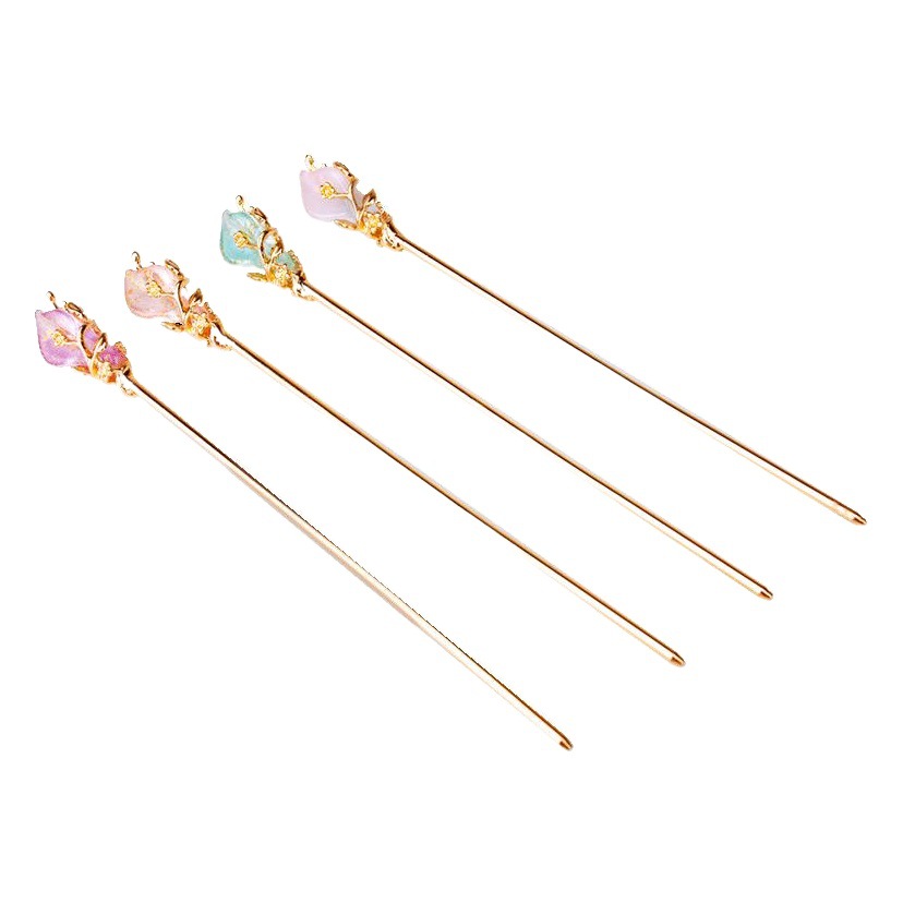 Antique Hairpin Glazed Gods Stick Hairpin Cyber Popular Hanfu Hair Accessories Super Fairy Ancient Dress Headwear All-match Hairpin Accessories Hair Accessories