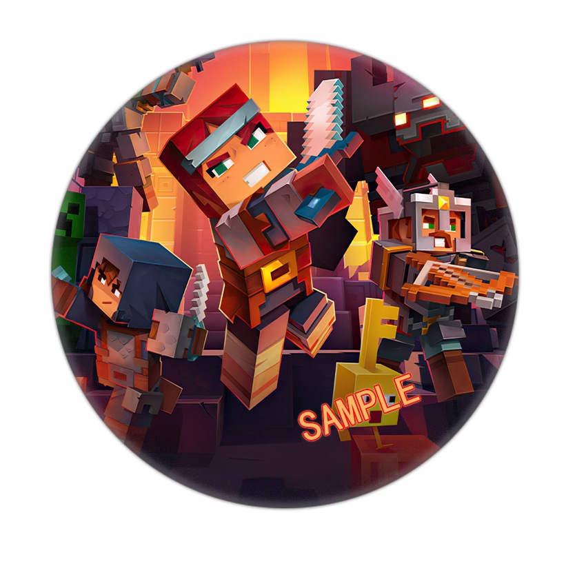 Picture of My world badge foreign trade supply game badge personality diy Cartoon Cartoon Yum 1-38
