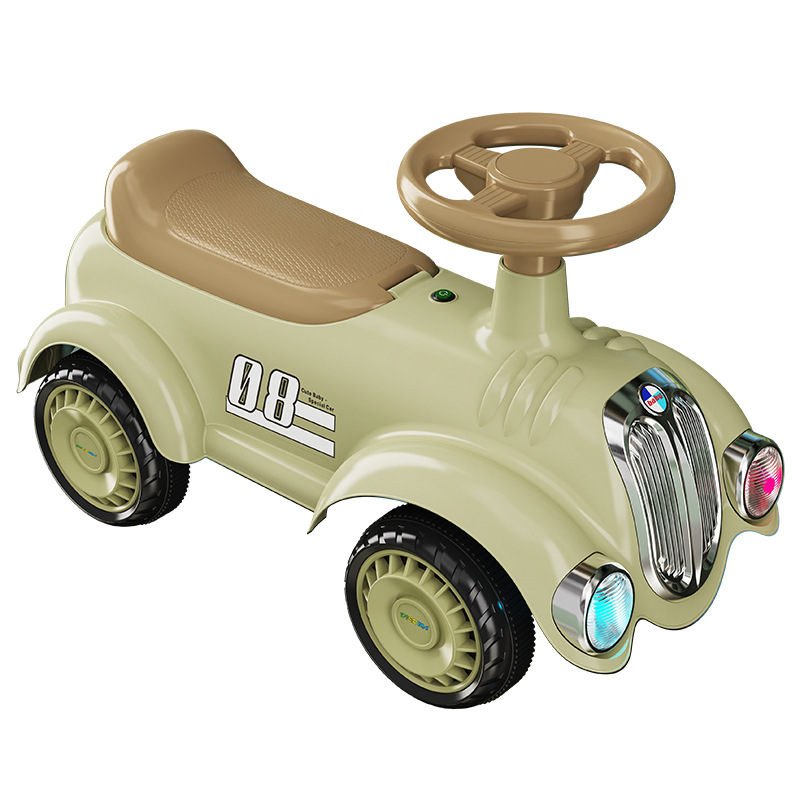 Picture of Children's scooter four-wheel balance car children's bicycle scooter retro children's toy car music Light