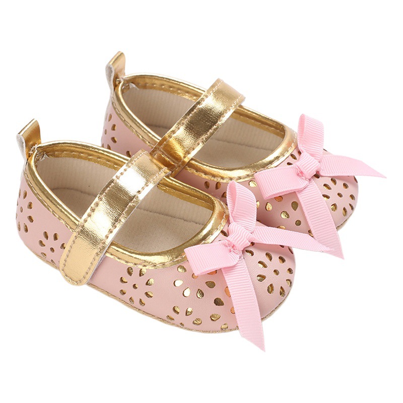 Spring and Autumn 0-1 Year Old Female Baby Shoes Soft Sole Non-Slip Little Princess 3-6-12 Months Baby Toddler Shoes