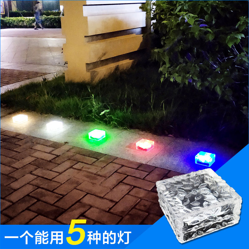 New Solar Underground Light, Outdoor Waterproof Courtyard Landscape Light, Stair Ornament, Led Lawn Crystal Floor Tile Light