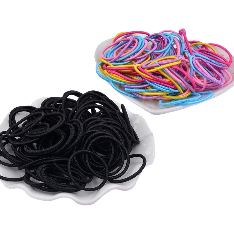 Online hot sale hair rope 100 PCs children's hair band baby candy color hair rope little girl rubber band hair accessories wholesale