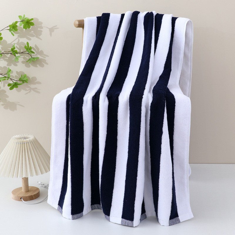 Picture of Foreign trade cotton beach towel wholesale European and American striped swimming bath towel cotton yarn-dyed 75*152 Amazon beach towel