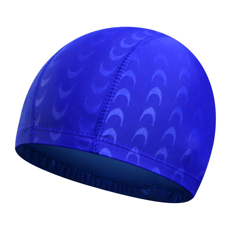 Picture of Adult color solid color swimming cap unisex cloth swimming cap three needle five thread nylon swimming cap manufacturers wholesale