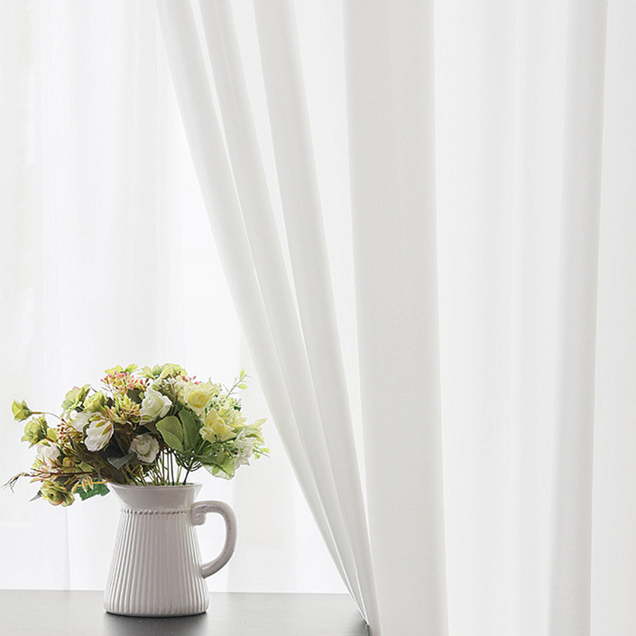 Picture of Jane European Embroidered Double-layer Gauze Integrated Finished Product Light-transmitting and Opaque Curtains Living Room Bedroom Balcony Sun Protection Gauze Curtains
