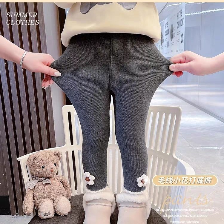 Picture of Girls' leggings autumn and winter New fleece-lined/not fleece-lined Western style little girl all-match one-piece velvet pants fashion wholesale