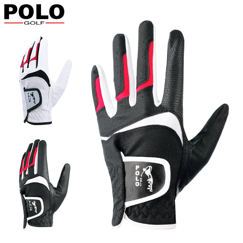New POLO GOLF Golf Gloves Men's Sports Gloves Wear-resistant Non-slip Gloves Left Hand Single Pack
