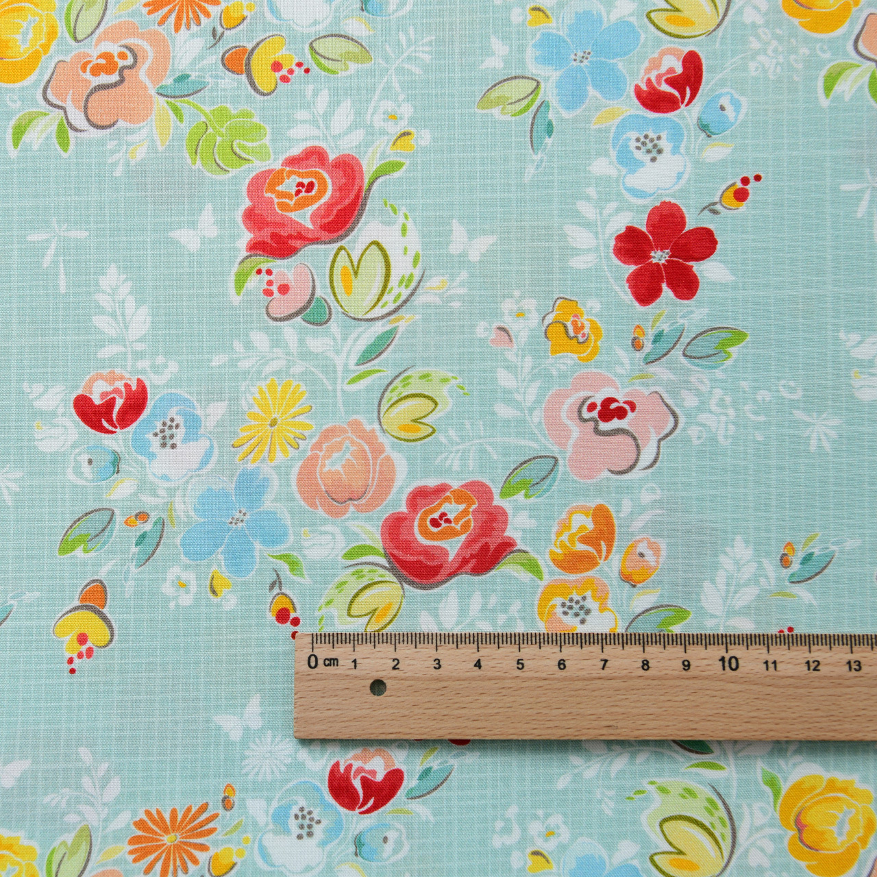 Picture of 20 Pieces of Artificial Cotton Fabric Floral Plant Handmade Clothing Dress Summer Cool Quilt Cotton Silk Cotton Silk Fabric