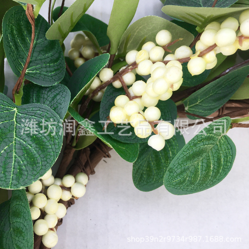 Picture of In-Stock Artificial Eucalyptus Wreath Eucalyptus Leaf Wreath Home Front Door Berry Money Leaf Door Hanging Amazon Wholesale