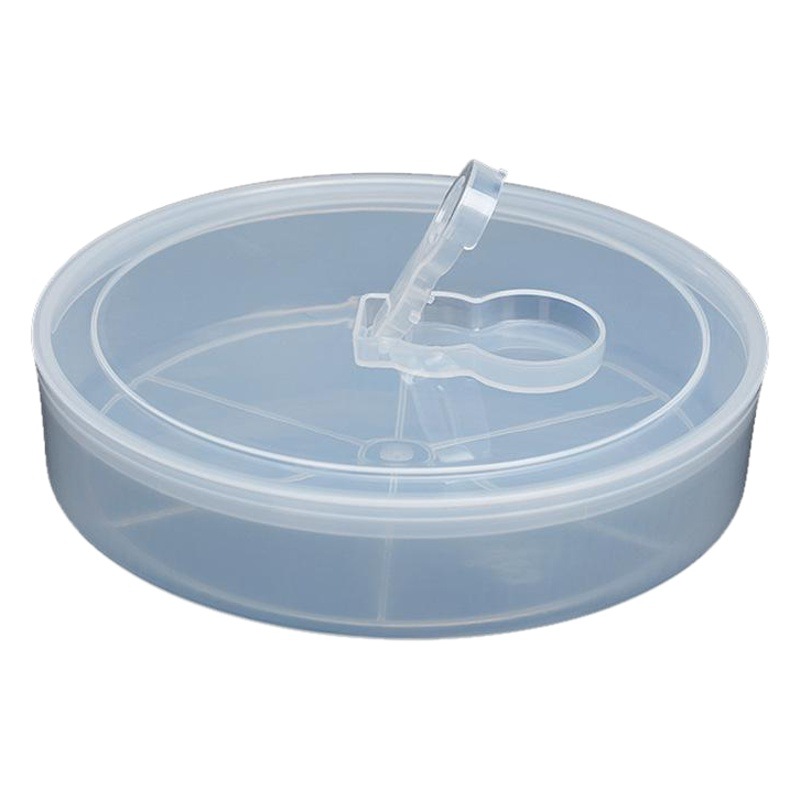 Large round box plastic box tea cake box small storage box round Fuding white tea Pu'er tea packaging box products PP