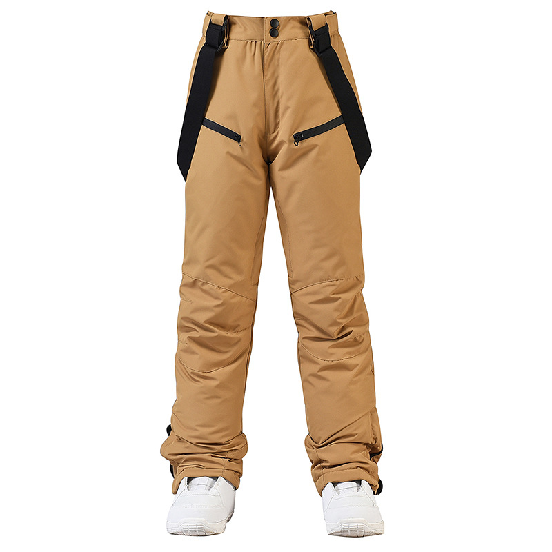Picture of New Ski Pants Men's and Women's Strap Ski Pants Winter Windproof Waterproof Warm Thickened Snowboard Double Ski Pants