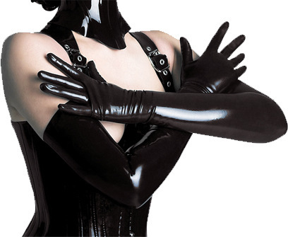Foreign trade Europe and the United States sexy underwear accessories patent leather black long tube gloves steel tube dance gloves wholesale 0355