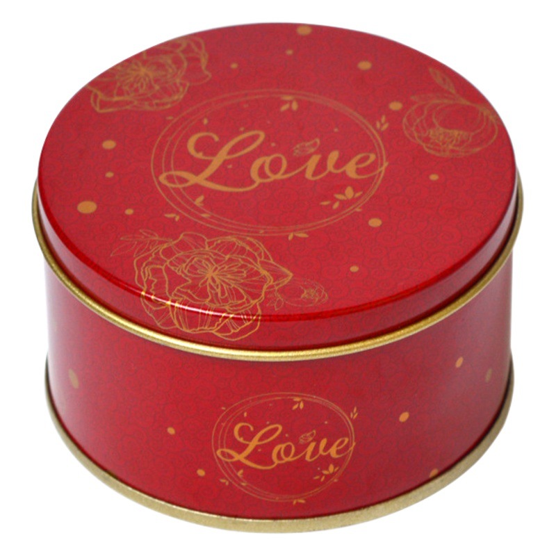 New Creative European Style Wedding Candy Box Small Round Tinplate Printed Wedding Return Gift Packaging Candy Box in Stock