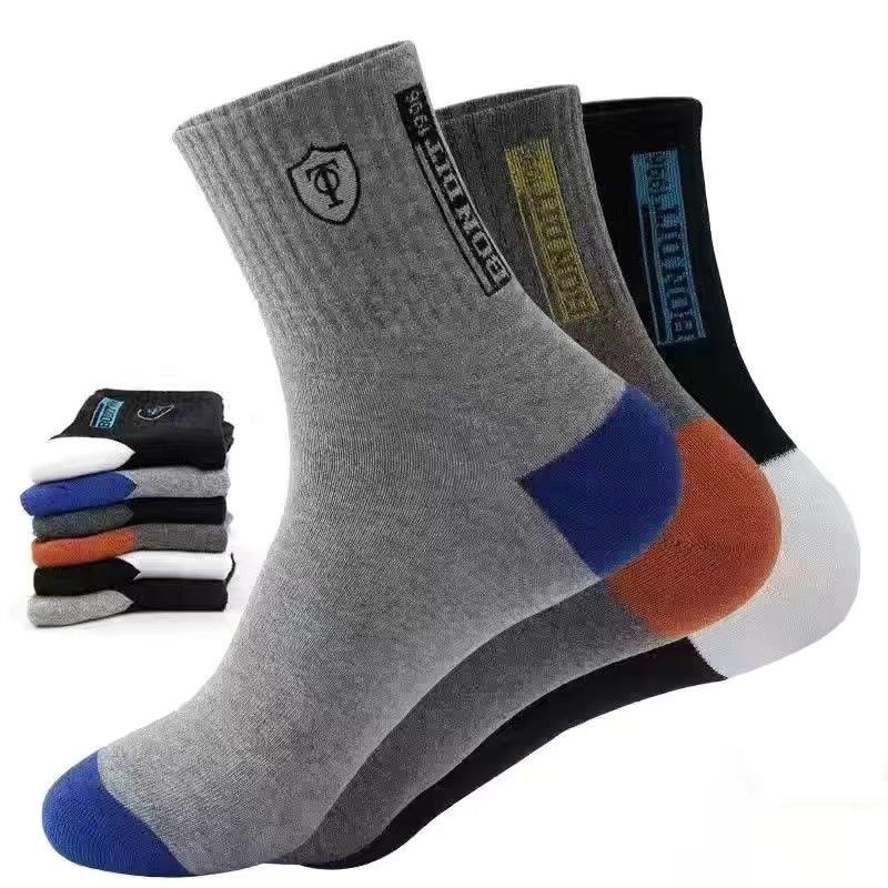 Picture of men's socks sports deodorant socks wear-resistant sweat-absorbent men's trophy socks