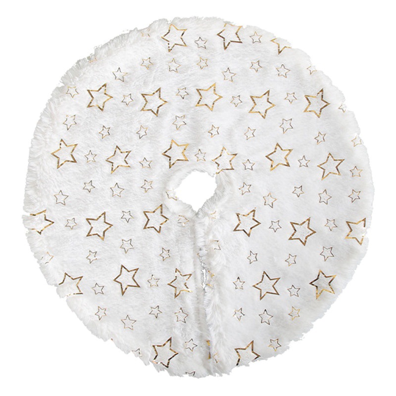 Jingchen Snowflake Mini Christmas Tree Skirt 2025 Desktop Christmas Tree Base Decoration Cute Star Tree Skirt Piece