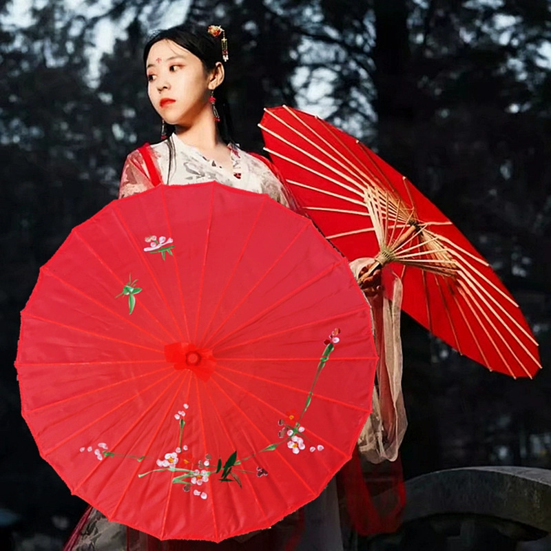 Silk Umbrella Classical Decorative Ceiling Umbrella Antique Props Dance Performance Umbrella Tourist Attractions Craft Umbrella