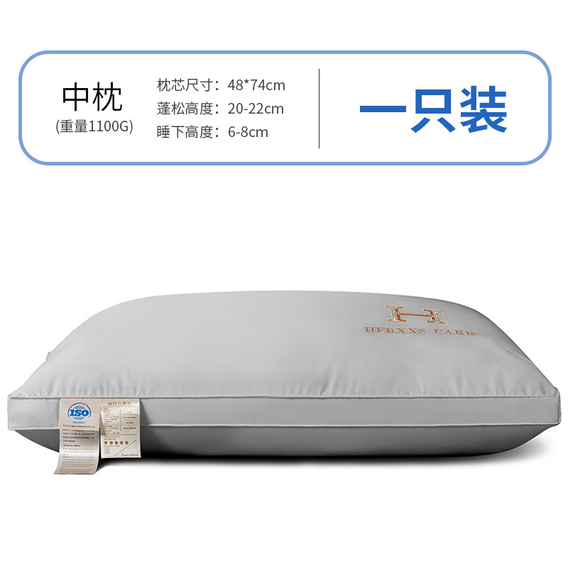 Picture of Class a Cotton Pillow Five-Star Hotel Pillow Soy Fiber Pillow Adult Neck Pillow Wedding Hotel Pillow Core Wholesale