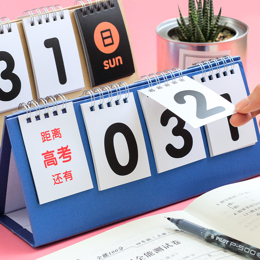 Picture of Countdown to College Entrance Examination Reminder Card Memo Day Calendar Distance Senior High School Entrance Examination 2024 Postgraduate Entrance Examination Small Fresh Creative Hand Tear