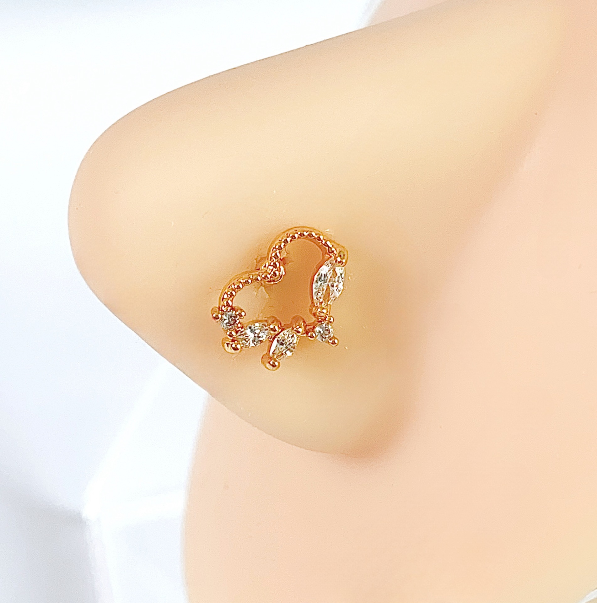 Picture of Cross-border nose nose nail water drop crown heart-shaped copper inlaid zircon European and American fashion high-end jewelry