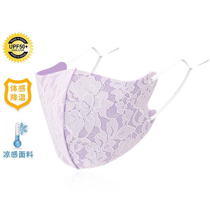 Picture of Composite Lace Mask, Breathable Lace, Adjustable Amazon Cloth Mask, Sun Protection, Windproof, Dustproof, Warm Mask
