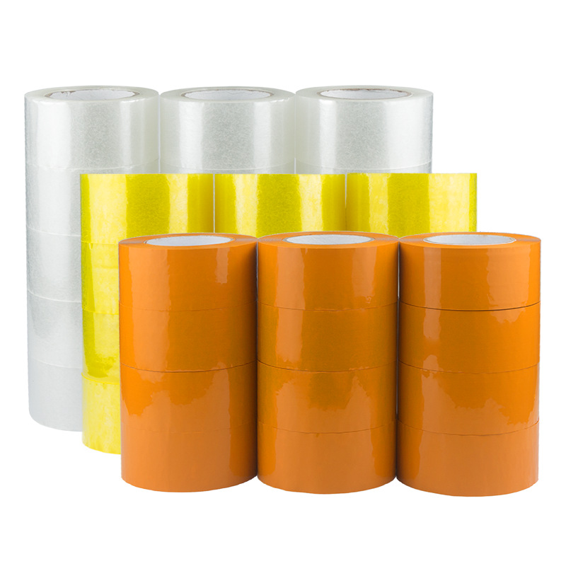 Picture of Transparent tape whole box wholesale express packing sealing tape large wholesale yellow large roll tape