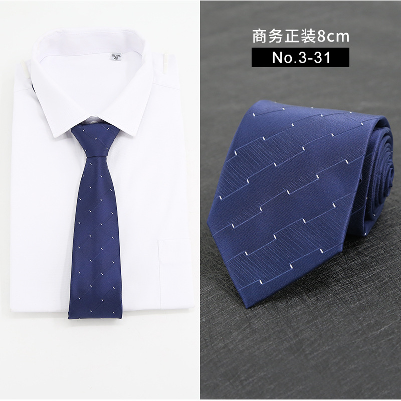 Picture of New Style Tie Men's Formal Business Casual Simple Style Solid Color Striped Arrow-Shaped Tie Manufacturer Ready Stock Wholesale