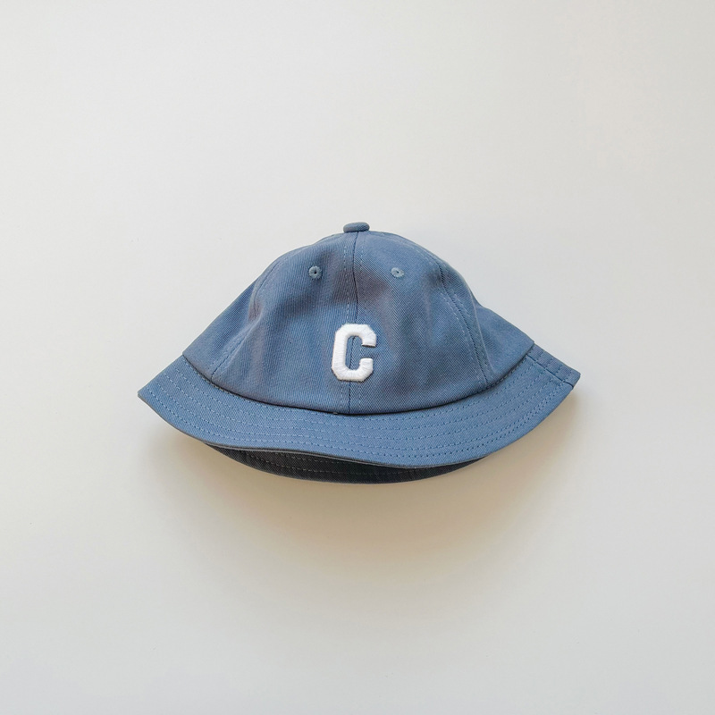 Picture of South Korea Baby Hat Spring and Autumn New Fashion Letter Basin Hat Boys and Girls Baby Sunscreen Children's Fisherman Hat
