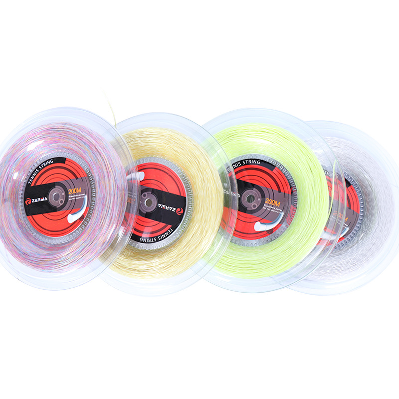 Zarsia Filigree Tennis String Nylon Soft String Large Spool 200m Tennis Racket String High Elasticity and Durability 16g High Elasticity