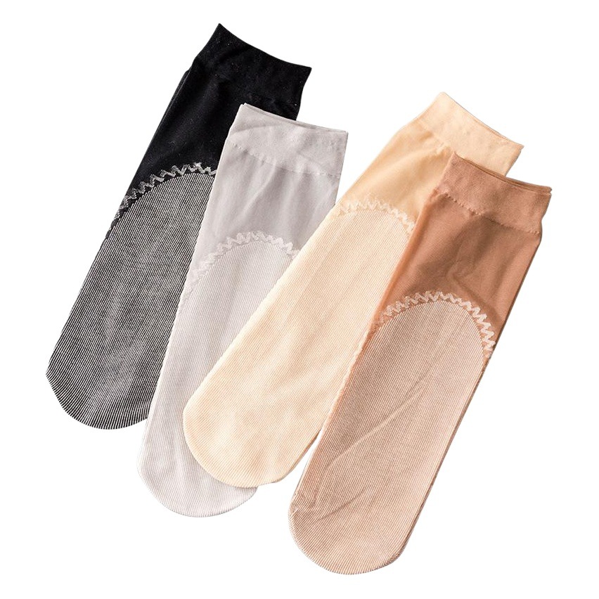 Spring and Autumn Cotton Bottom Stockings Women's Anti-Hook Sweat Velvet Short Stockings Factory Wholesale Women's Cotton Bottom Stockings Short Stockings