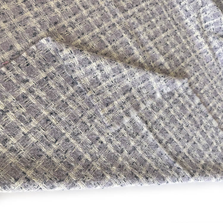 Picture of Purple Small Fragrance Spring & Fall Fashion Women's Clothing Fabric Luggage Decorative Cloth Wool Manufacturer Direct Sales