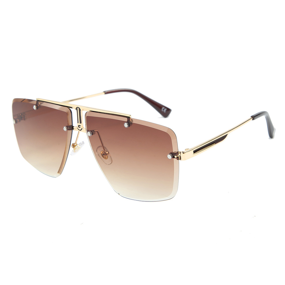 Picture of Men's Square Cut Edge Sunglasses 2019 European and American Trend Cover Glasses Driving Fashion Sunglasses 5011Uv400