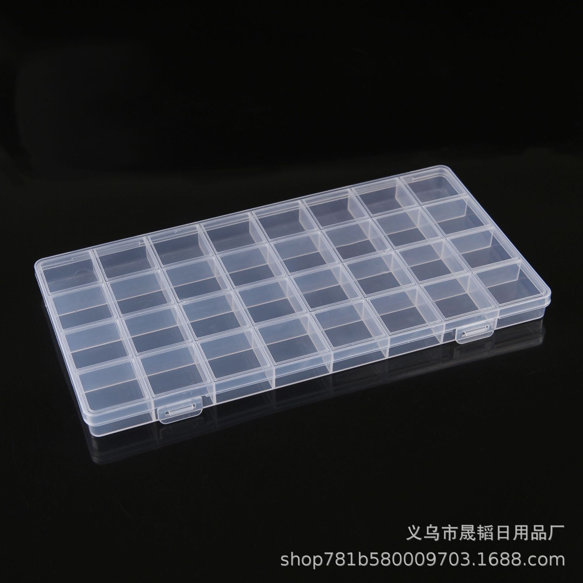 pp Transparent 32 Grids Anti-strung diy Jewelry Broken Diamond Beads Compartment Storage Box Wax Particles Fishing Gear Packaging Jewelry Box