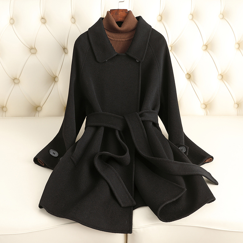 Picture of High-End Double-Sided Cashmere Outwear for Women 2025 Autumn and Winter New Loose Small Mid-Length Woolen Outwear for Women