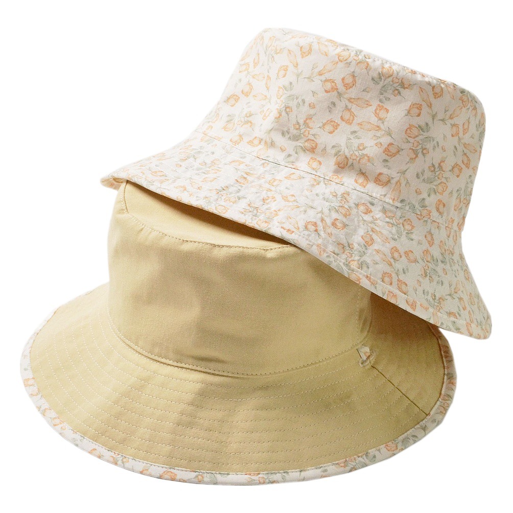 moinmlon double-sided girls' sunshade fisherman hat baby breathable sunscreen sun hat fresh lady Korean hat