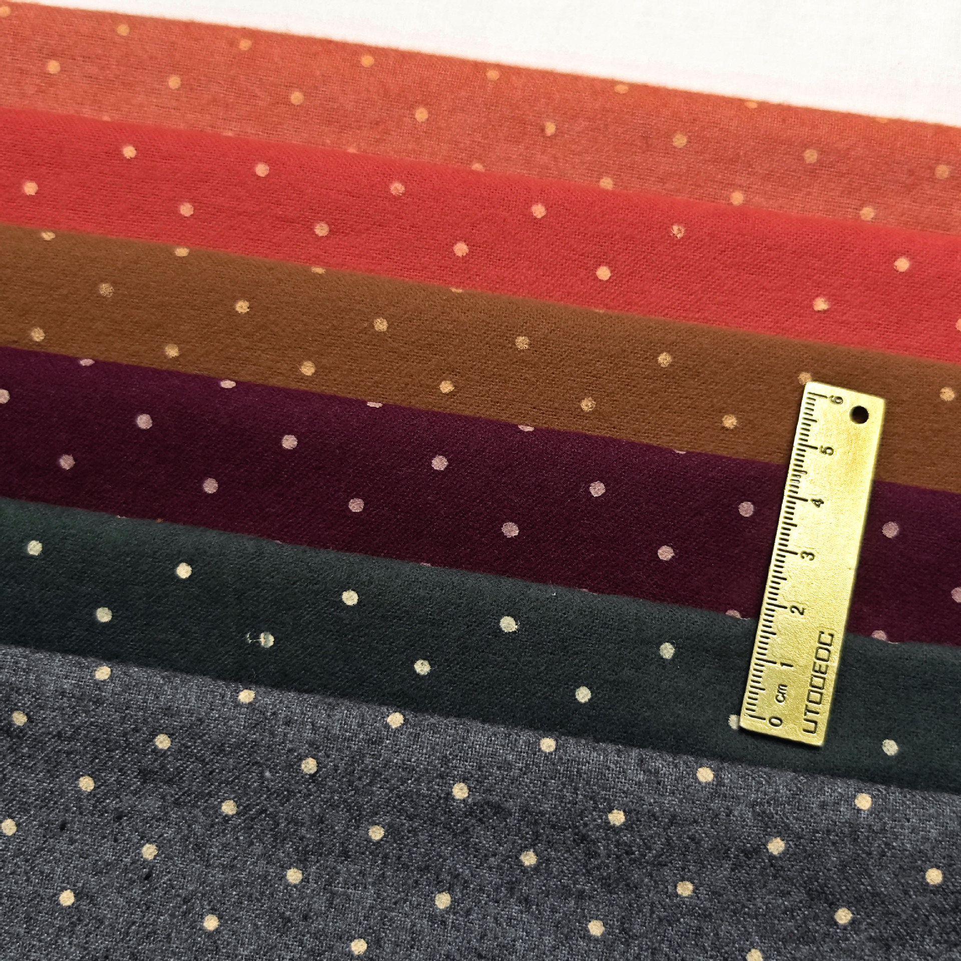 Autumn and Winter Cotton Sanding Modern 0.2 Dot Printed Fabric Jacket Skirt Children's Clothing Hanfu Fabric Home Boutique