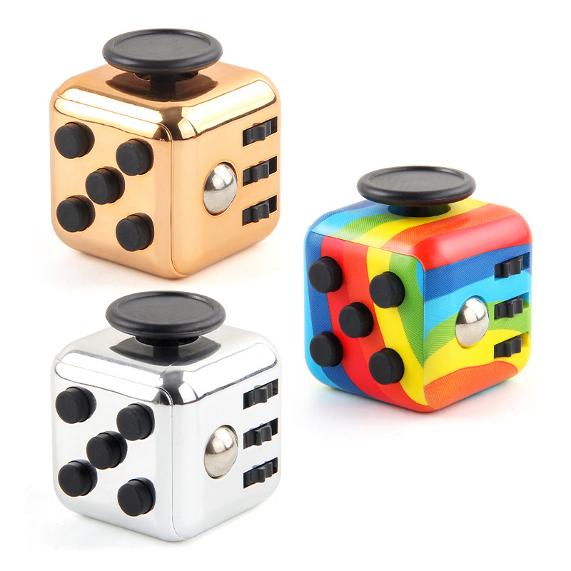 Picture of Cross-border New Strange Toy Decompression Rubik's Cube Vent Decompression Dice Press 6-sided Finger Rubik's Cube Source Factory